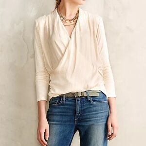 Anthropologie Dolan Left Coast Collection Wrap Long Sleeve Blouse